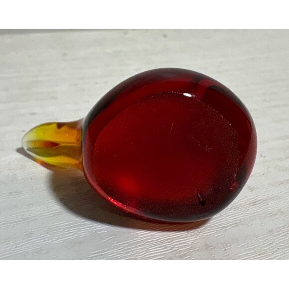 Olands Hyttan Sweden Blown Glass Swan Paperweight Figure 2.75” Stunning - Picture 6 of 8